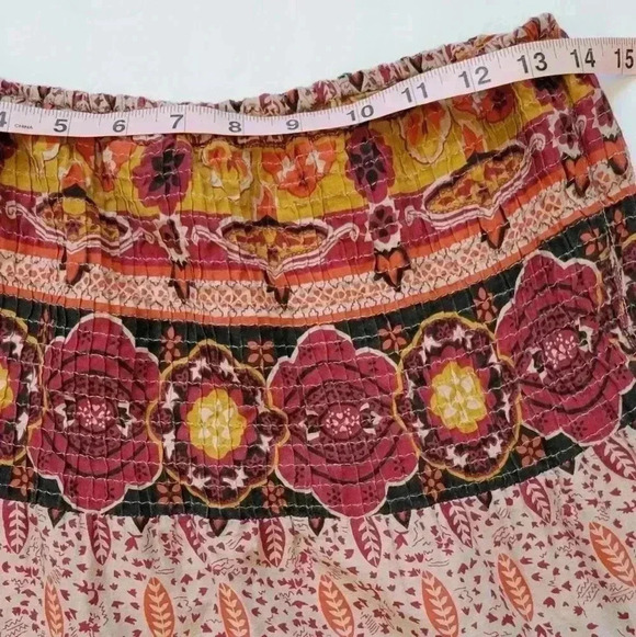 Mimi maternity boho print midi Flowy Tiered skirt Size medium - Picture 5 of 8